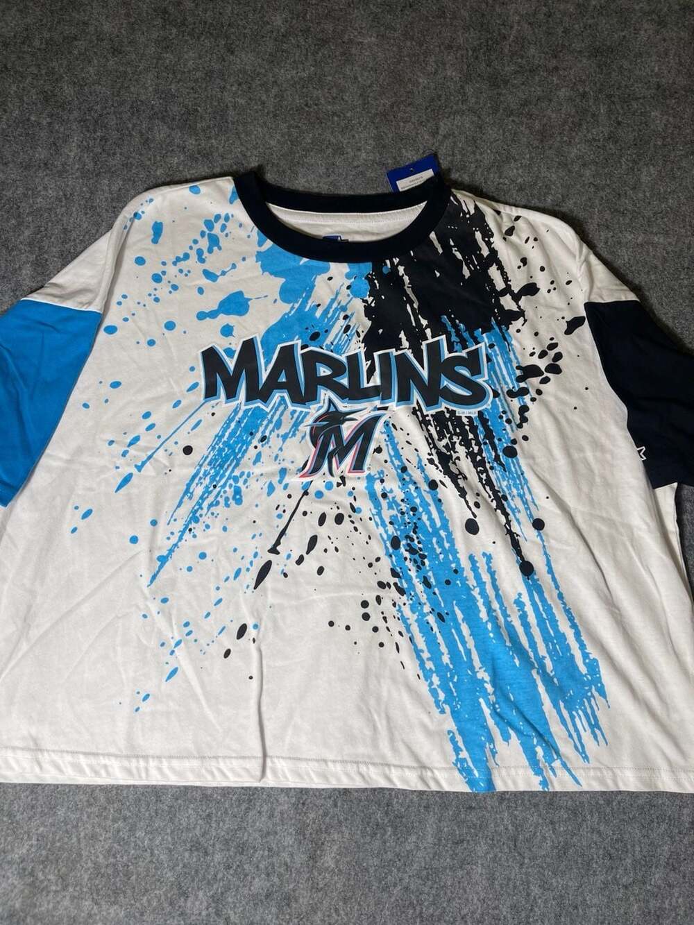MLB Miami Marlins Sublimation Crop T-Shirt, Women’s XXL